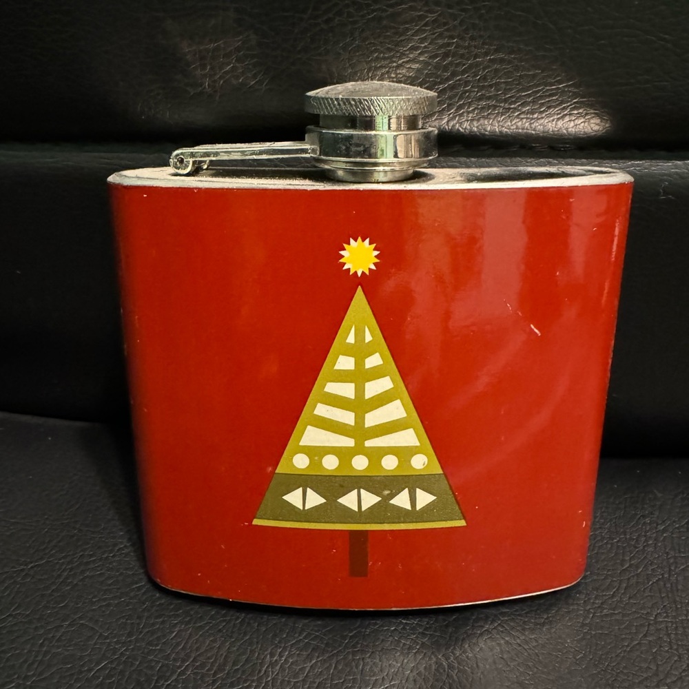 Christmas tree holiday flask sz 5oz
